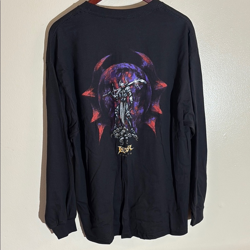Black Graphic Long Sleeve Shirt